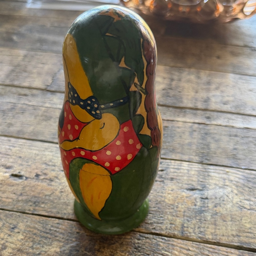 Colorful Vintage Wooden Matryoshka Doll - Picture 2 of 6
